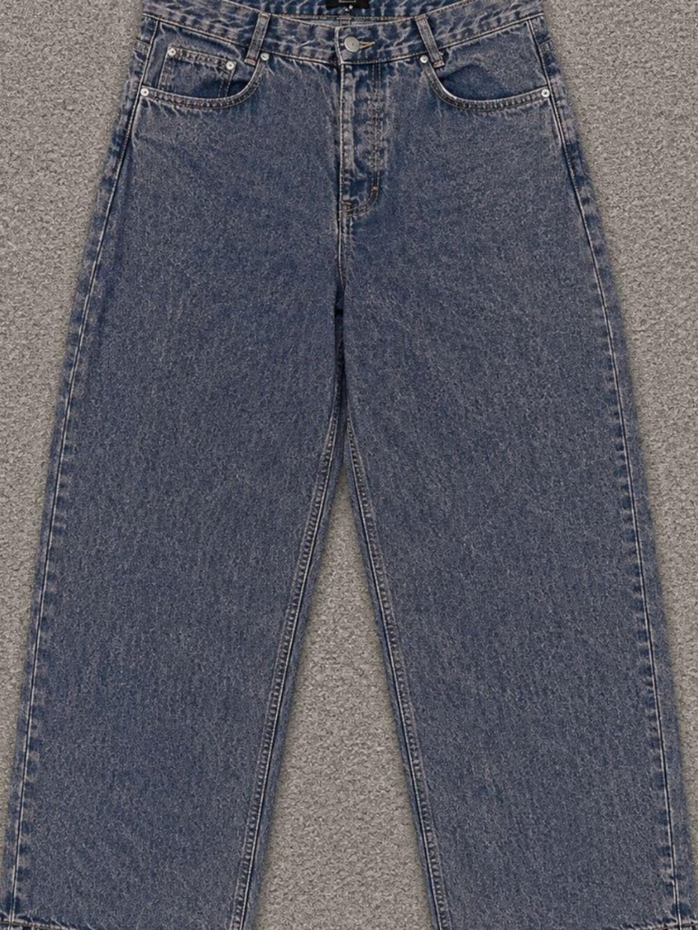 BoohooMAN Acid Wash Baggy Jeans Blue